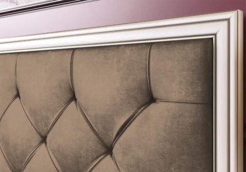 Кровать Габриэлла вудлайн кремовый / аруша венге патина / богемия кофе