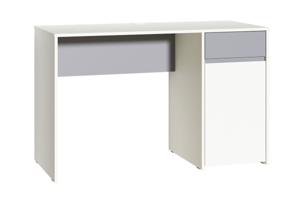 Стол Торонто 12.149 белый шагрень / стальной серый