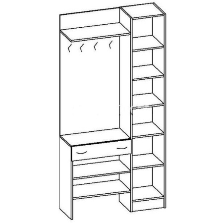 Прихожая Валери-1/Разные Цвета (0,95х1,95х0,34)
