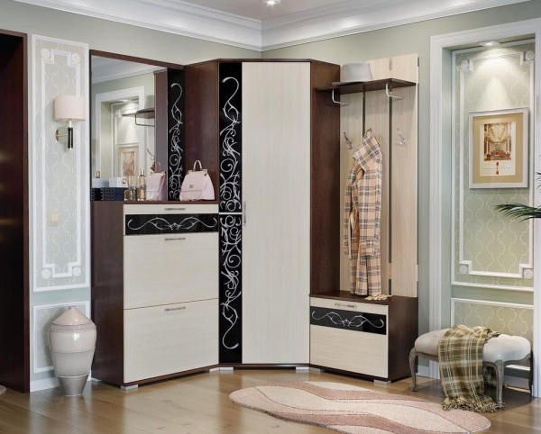 Прихожая Юнона-2 Венге/Дуб Молочный (Ш-1273+1373/В-2036|Г-358 мм)