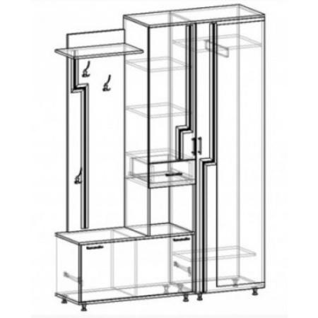 Прихожая Леон Венге/Дуб Беленый
