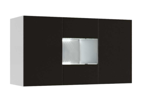 Тумба Флорис черный глянец / белый