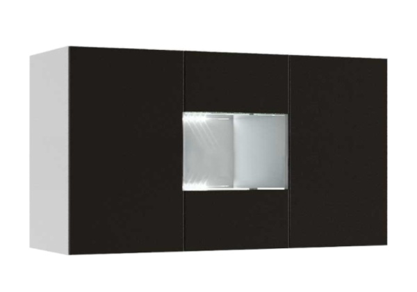 Тумба Флорис черный глянец / белый